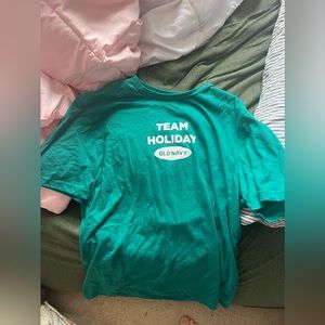 Old Navy Holiday Green Design Unisex T-Shirt